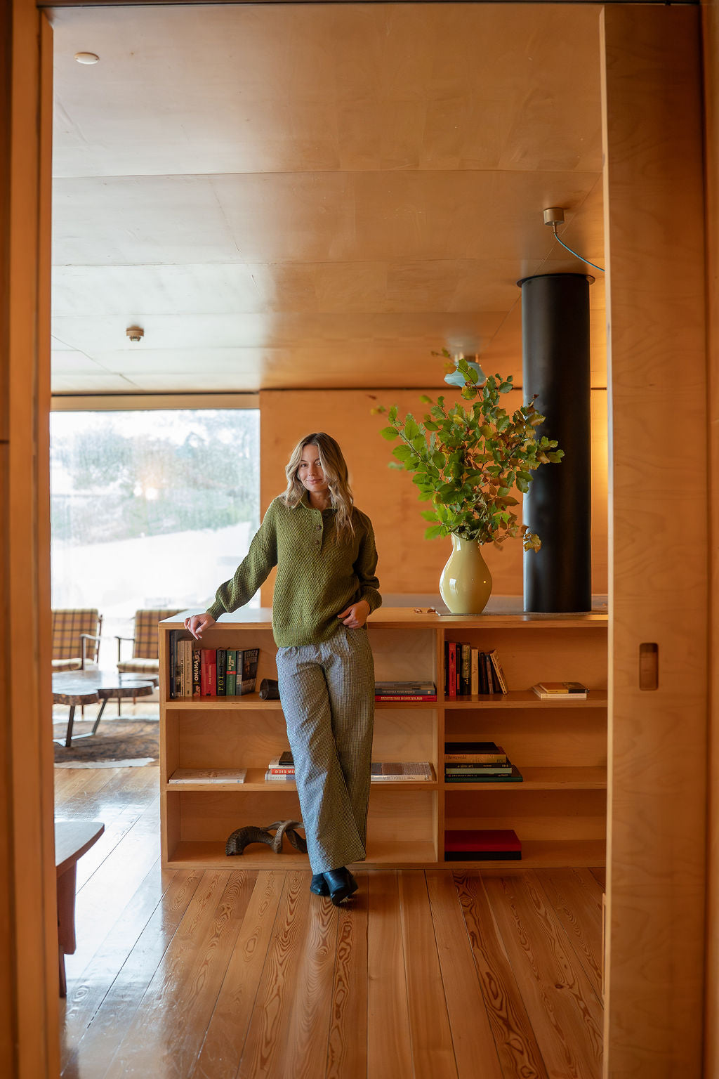 Handwoven Cotton Pants in Black and White Gingham Made to Order