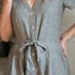 June Dress in Tiny Black and White Chambray Check