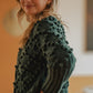 Hand Knit Nepali Wool Jill Sweater in Emerald Green