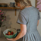 June Dress in Tiny Black and White Chambray Check