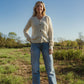 Alpaca Robbi Cardigan Sweater in Beige Made to Order