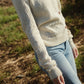 Alpaca Robbi Cardigan Sweater in Beige Made to Order