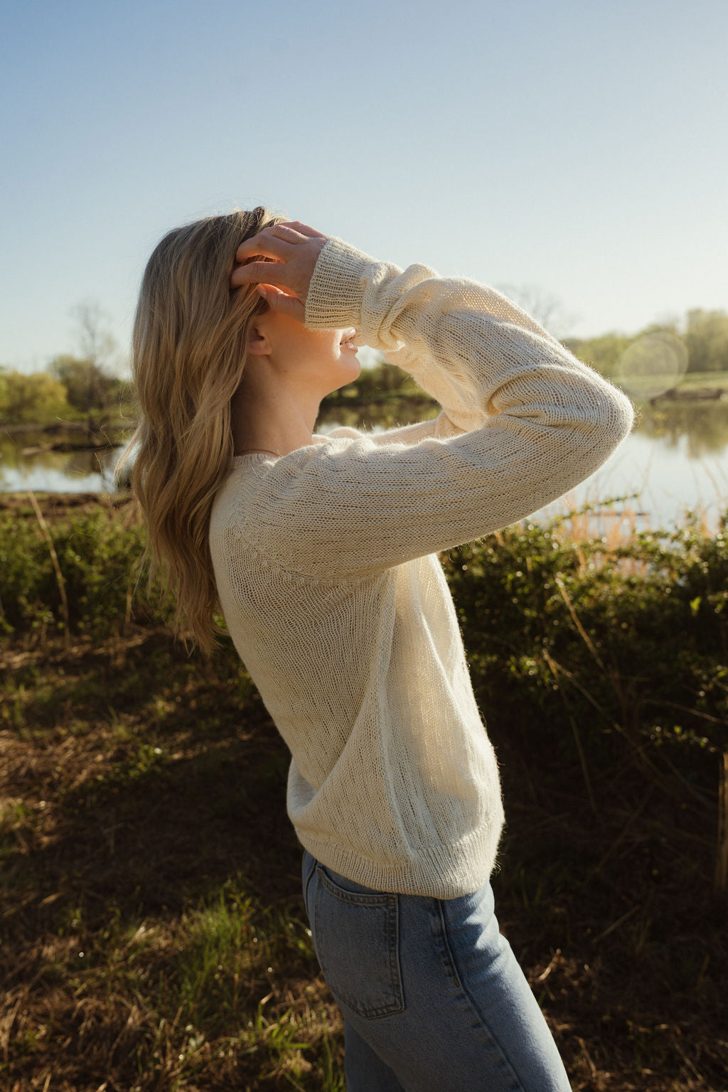 Alpaca Robbi Cardigan Sweater in Beige Made to Order