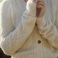 Alpaca Robbi Cardigan Sweater in Beige Made to Order