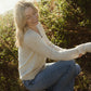Alpaca Robbi Cardigan Sweater in Beige Made to Order