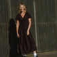 June Dress in Dark Brown - S Left