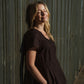 June Dress in Dark Brown - S Left
