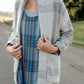 Portuguese Wool Pieper Coat in Cream and Brown Plaid - XL Left