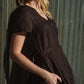 June Dress in Dark Brown - S Left