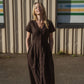 June Dress in Dark Brown - S Left
