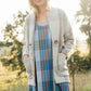 Portuguese Wool Pieper Coat in Cream and Brown Plaid Made to Order