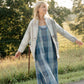 Portuguese Wool Pieper Coat in Cream and Brown Plaid Made to Order