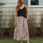 Perry Gathered Midi Skirt
