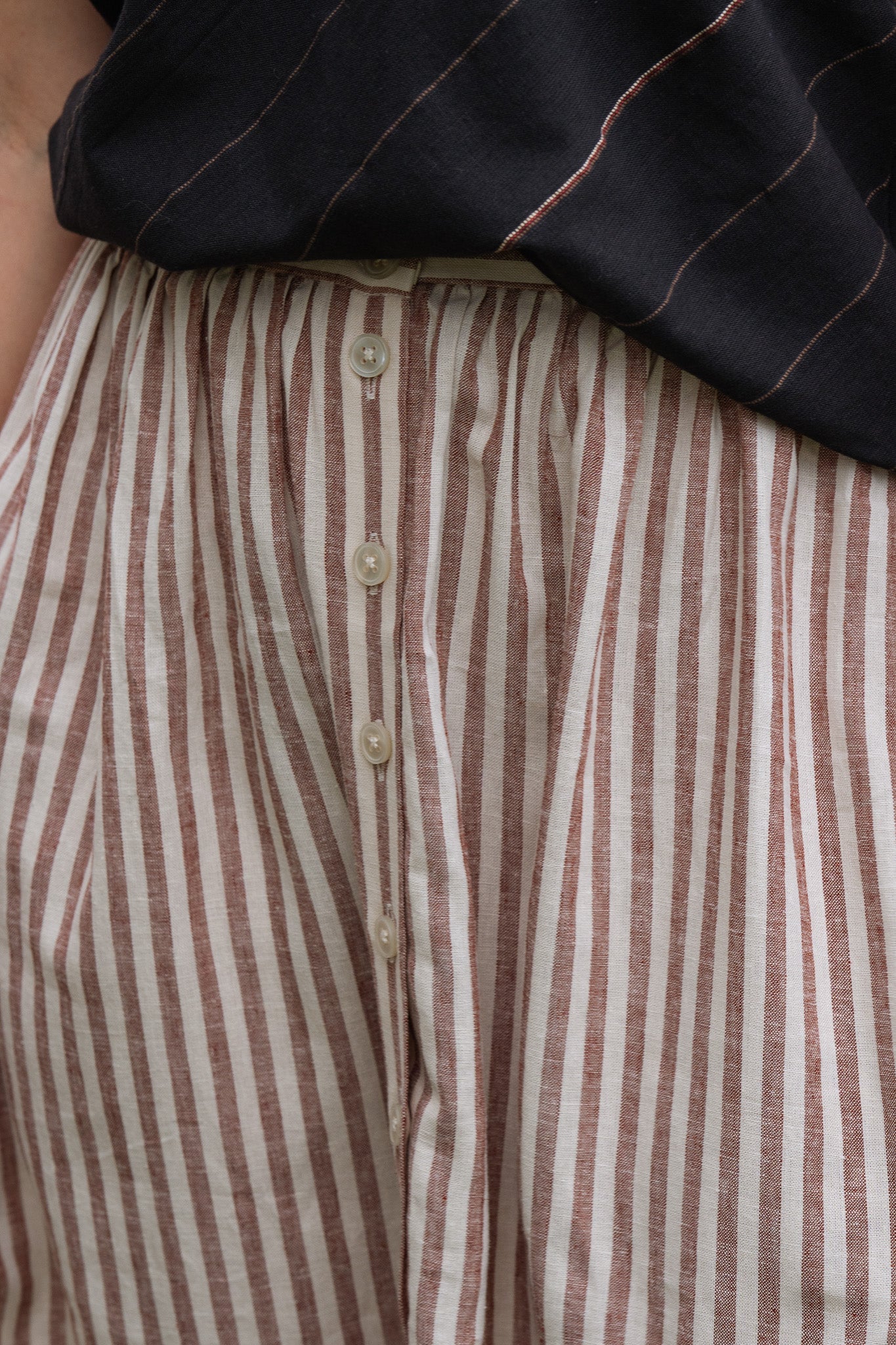 Perry Gathered Midi Skirt