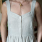 Mia Linen Dress in Cream Plaid Linen