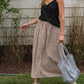 Perry Gathered Midi Skirt