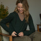 Georgia Pullover Sweater in Dark Green