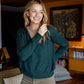 Georgia Pullover Sweater in Dark Green