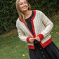 Perry Gathered Midi Skirt in Black Handwoven Cotton