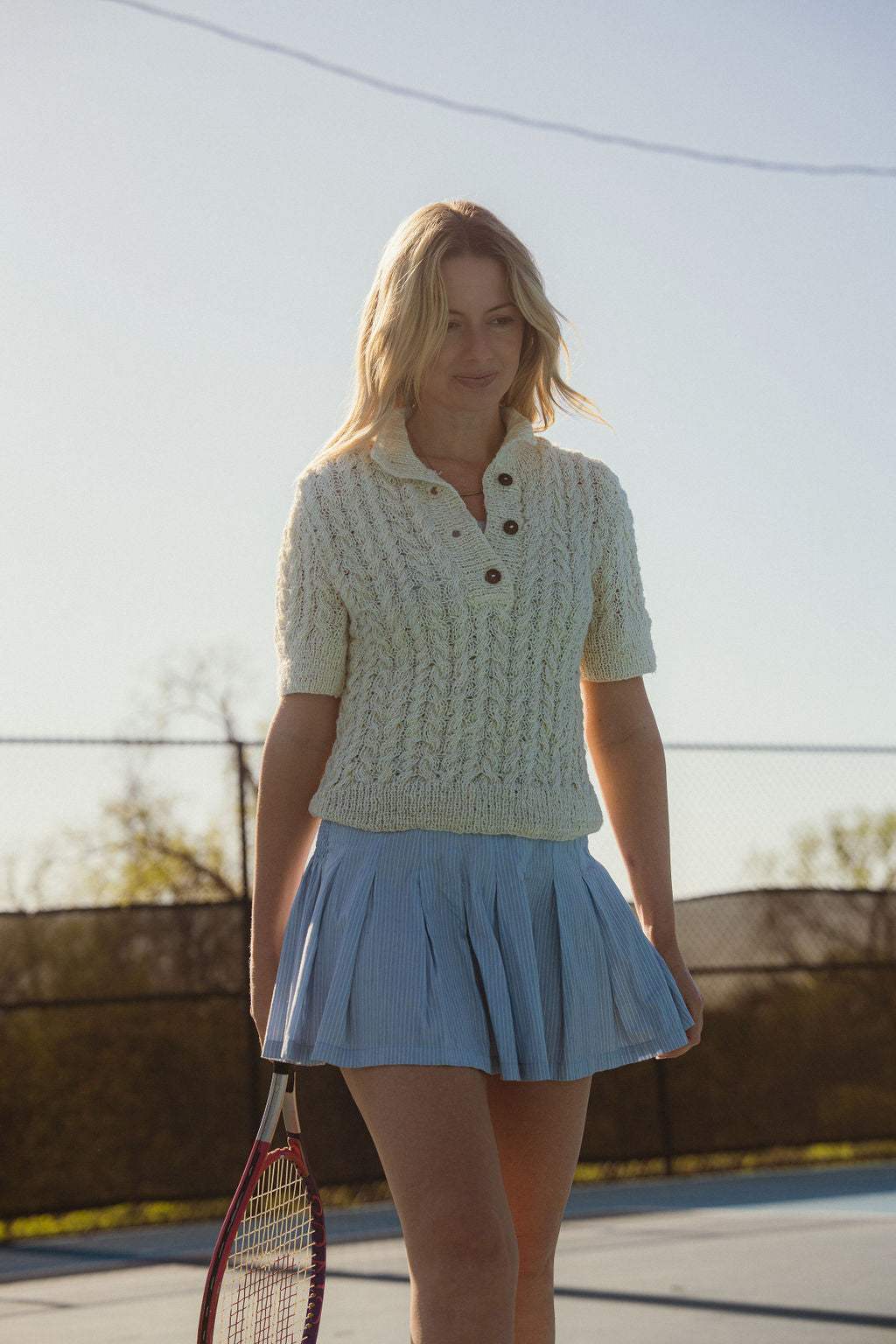 Angela Corded Cotton Sweater Made to Order