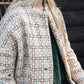 Portuguese Wool Pieper Coat in Blush Vintage Print - M Left