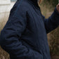 Jamie Linen Quilted Jacket in Navy