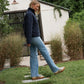 Jamie Linen Quilted Jacket in Navy