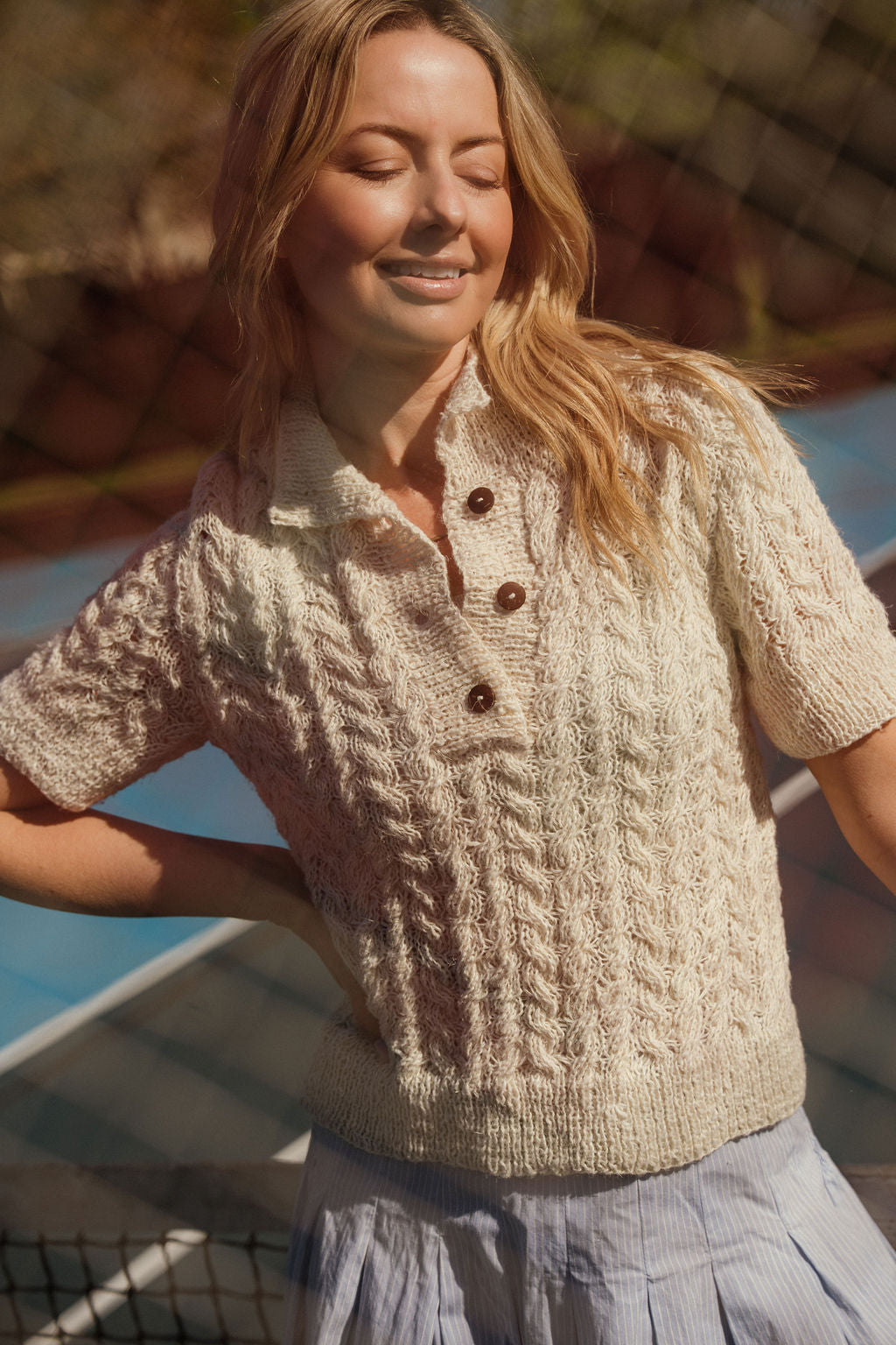 Angela Corded Cotton Sweater Made to Order