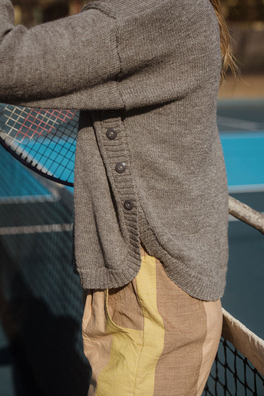 Baby Alpaca Shannon Pullover in Grey Made to Order