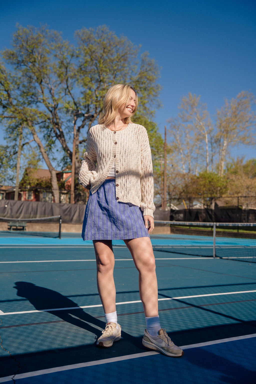 Alice Cotton Cardigan in Natural White Made to Order