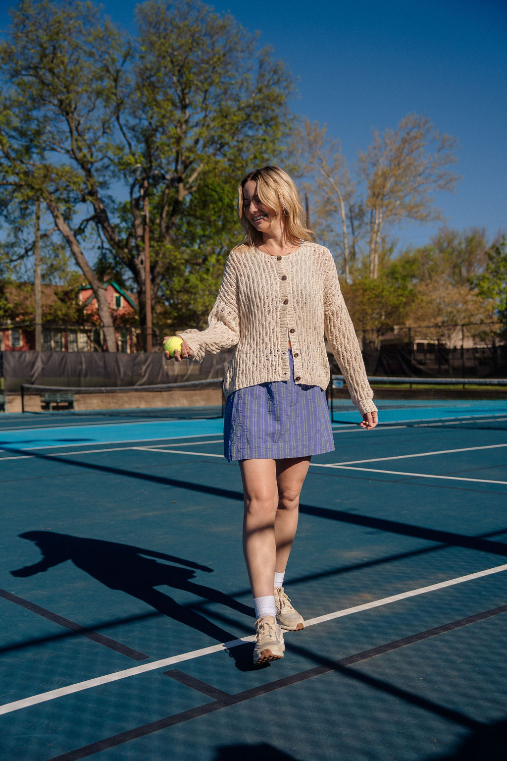 Alice Cotton Cardigan in Natural White Made to Order
