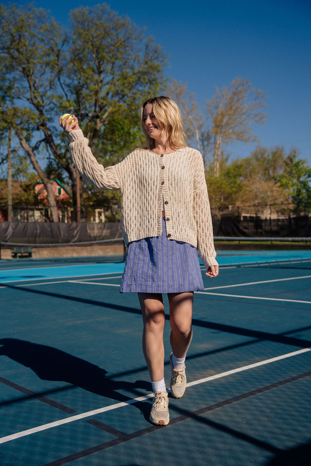 Alice Cotton Cardigan in Natural White Made to Order