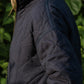 Jamie Linen Quilted Jacket in Navy