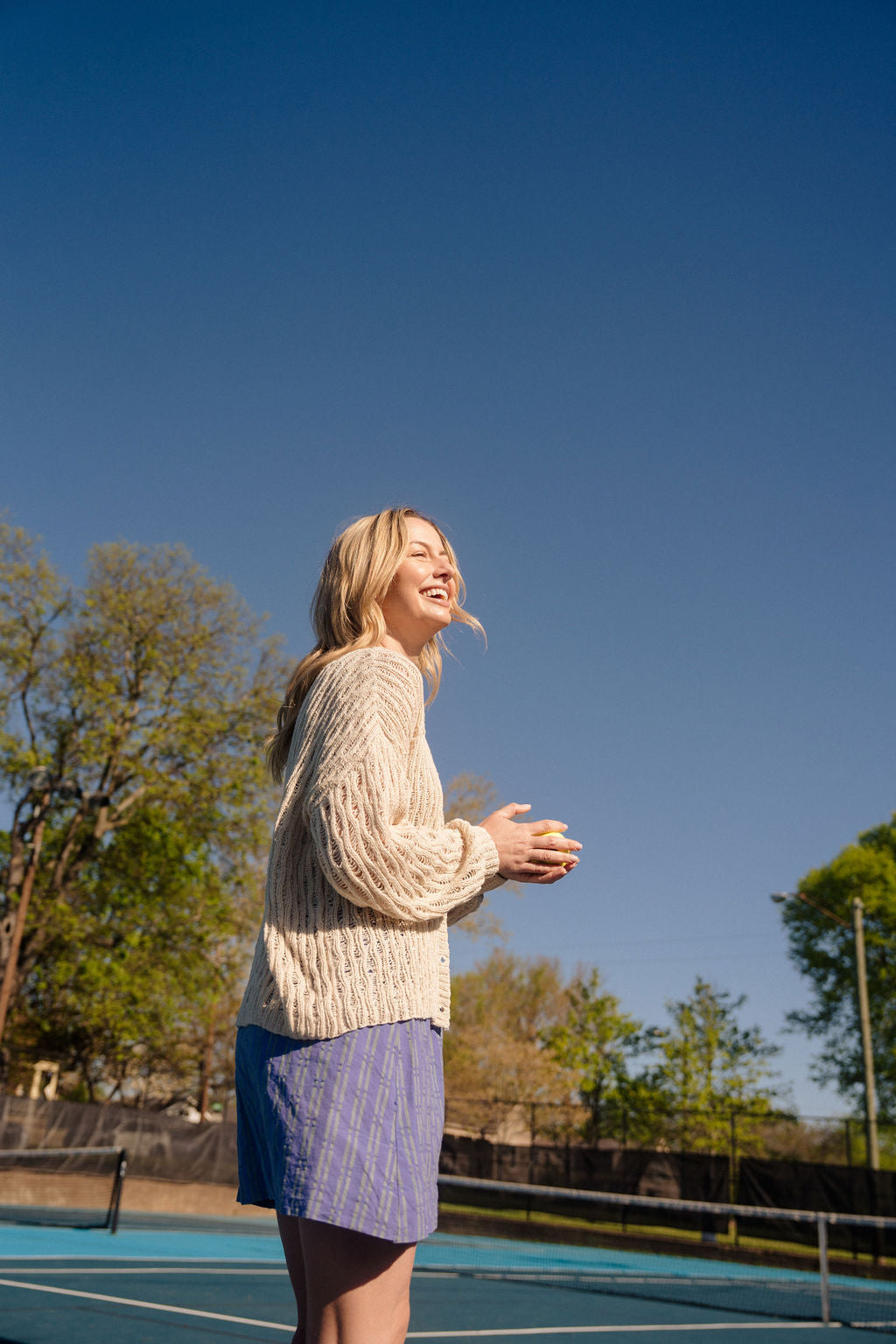 Alice Cotton Cardigan in Natural White Made to Order