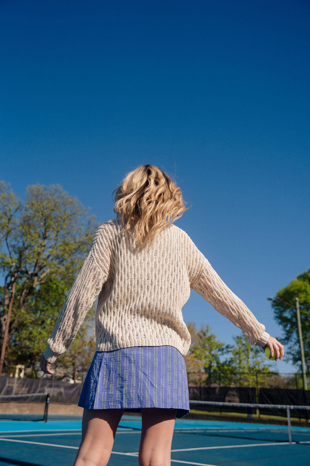 Alice Cotton Cardigan in Natural White Made to Order