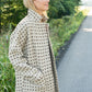 Portuguese Wool Pieper Coat in Brown Vintage Print Made to Order