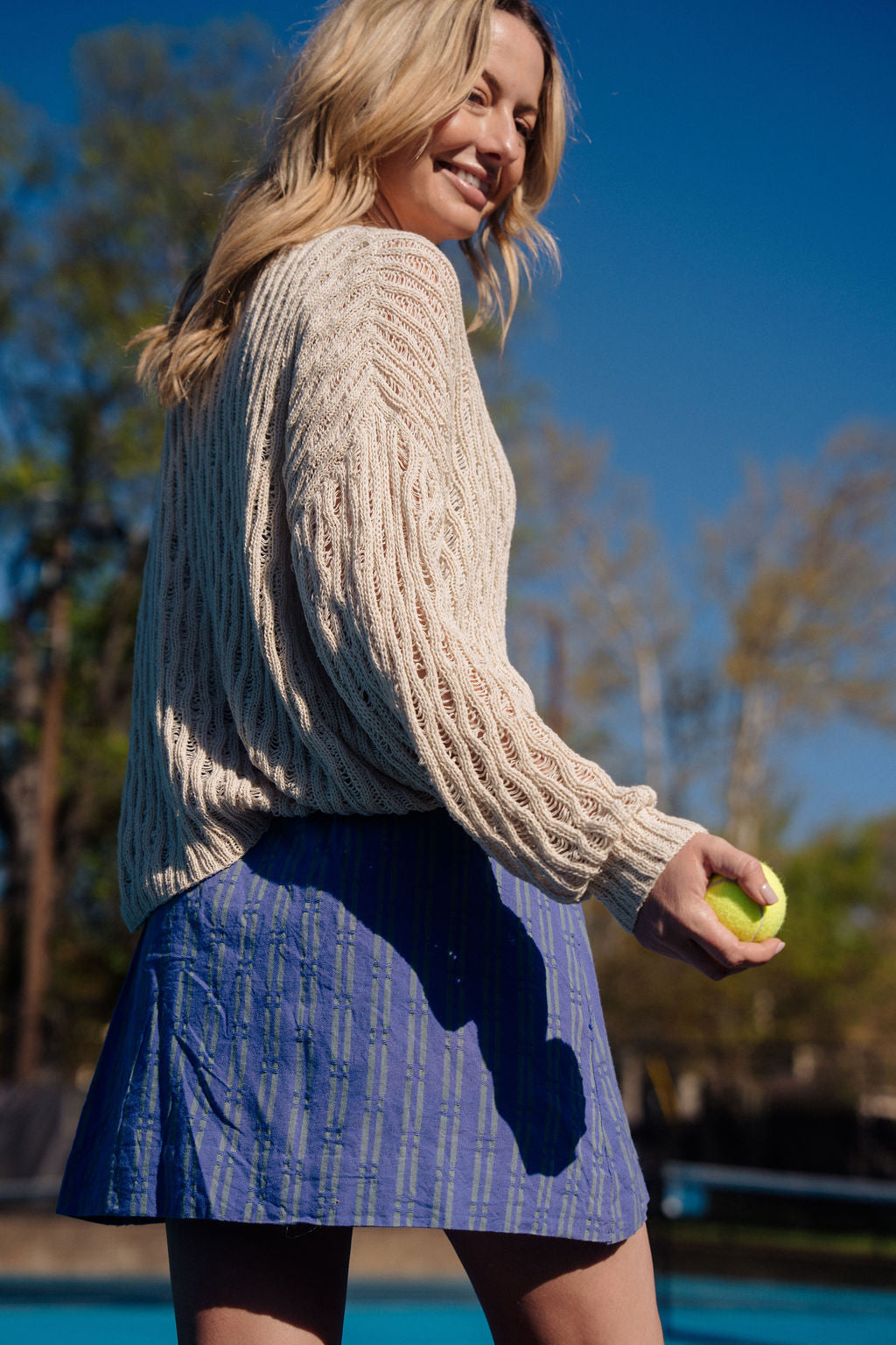 Alice Cotton Cardigan in Natural White Made to Order