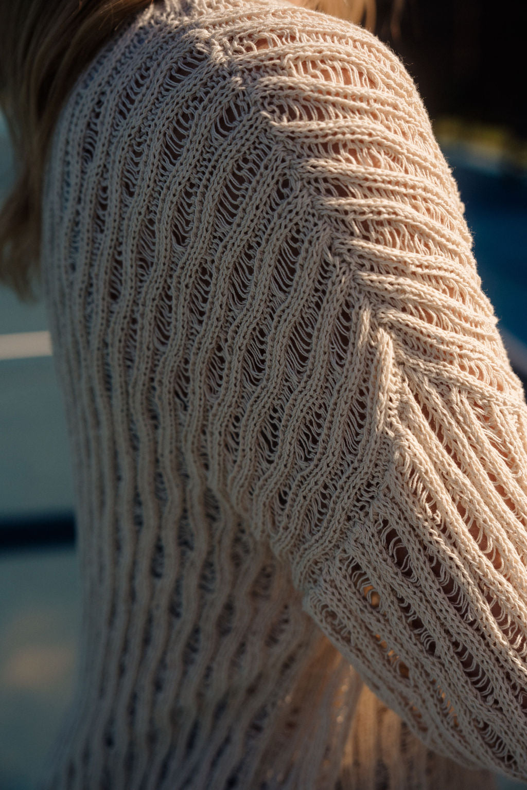Alice Cotton Cardigan in Natural White Made to Order