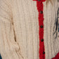 Agnes Mohair Cardigan in Natural White and Red Made to Order