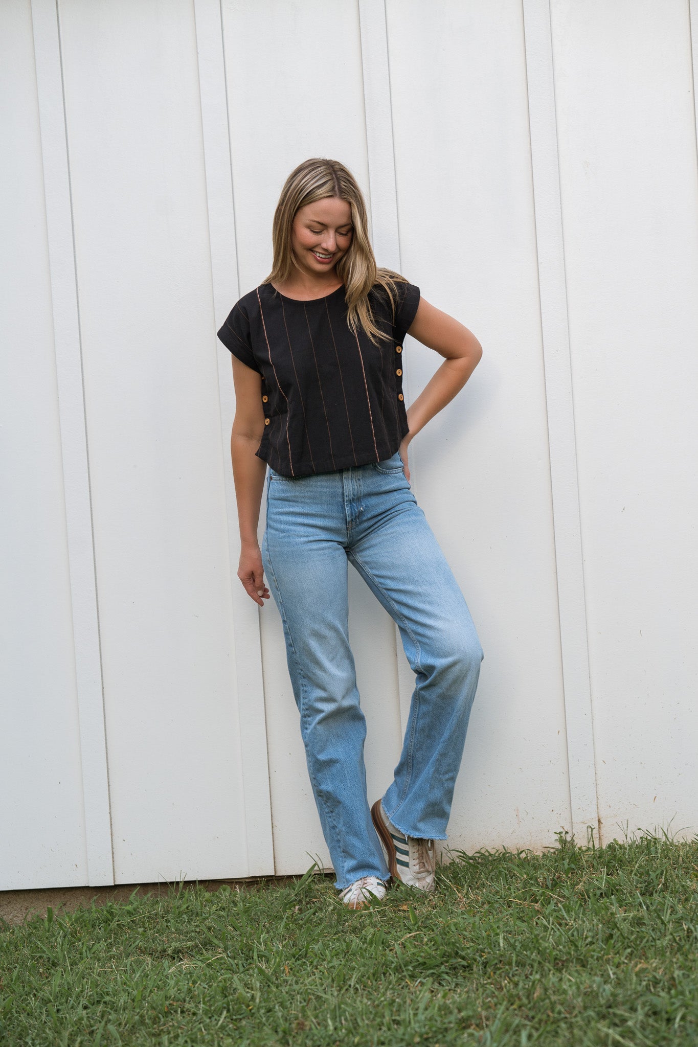 Katie Handwoven Cotton Set in Black