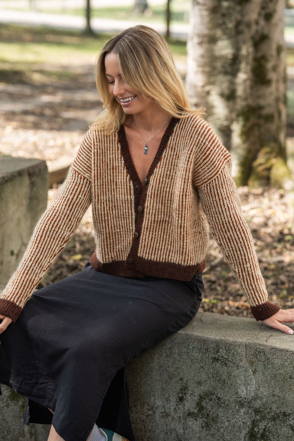 Finn V-Neck Wool Cardigan Made to Order