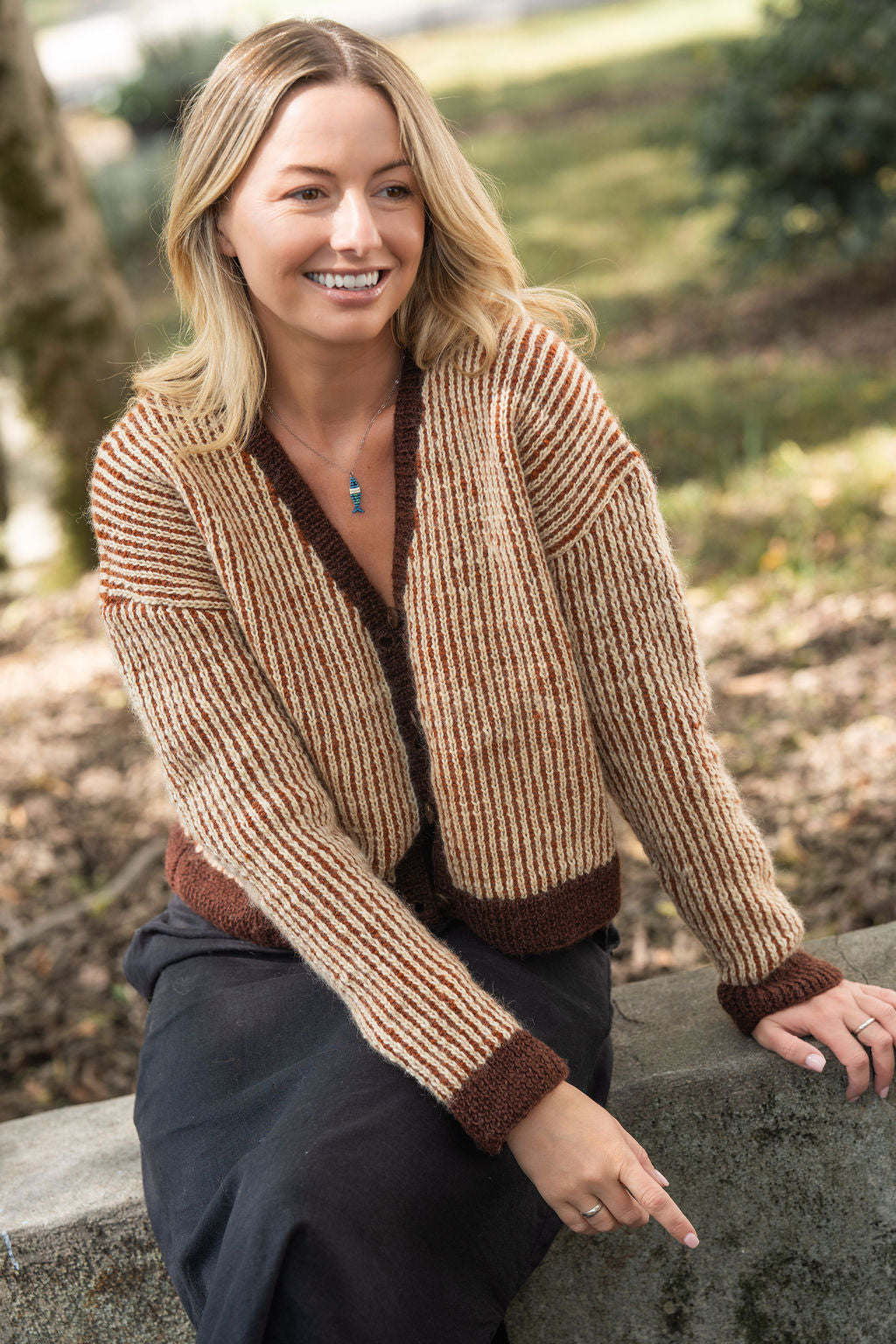 Finn V-Neck Wool Cardigan Made to Order