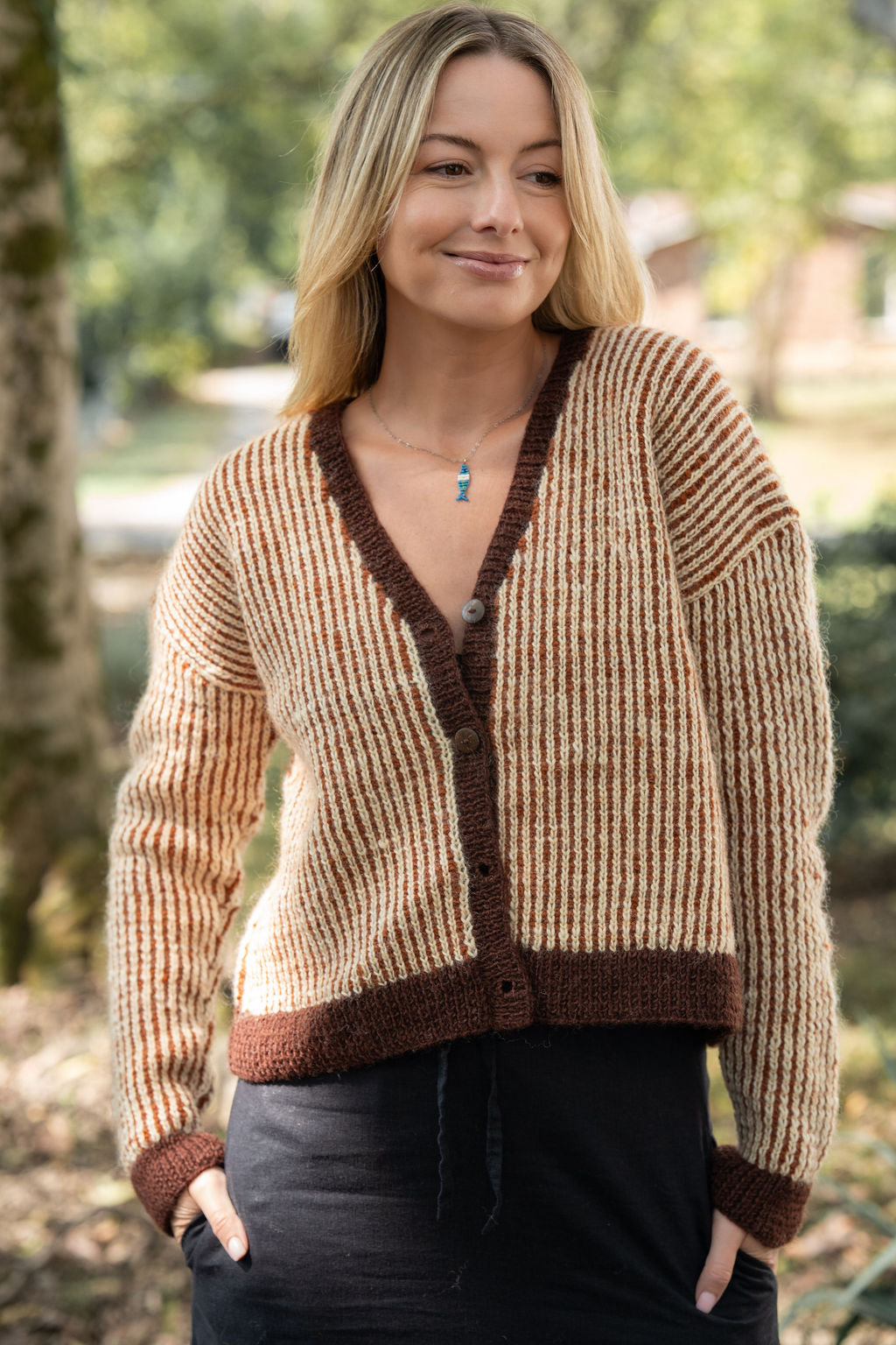 Finn V-Neck Wool Cardigan Made to Order