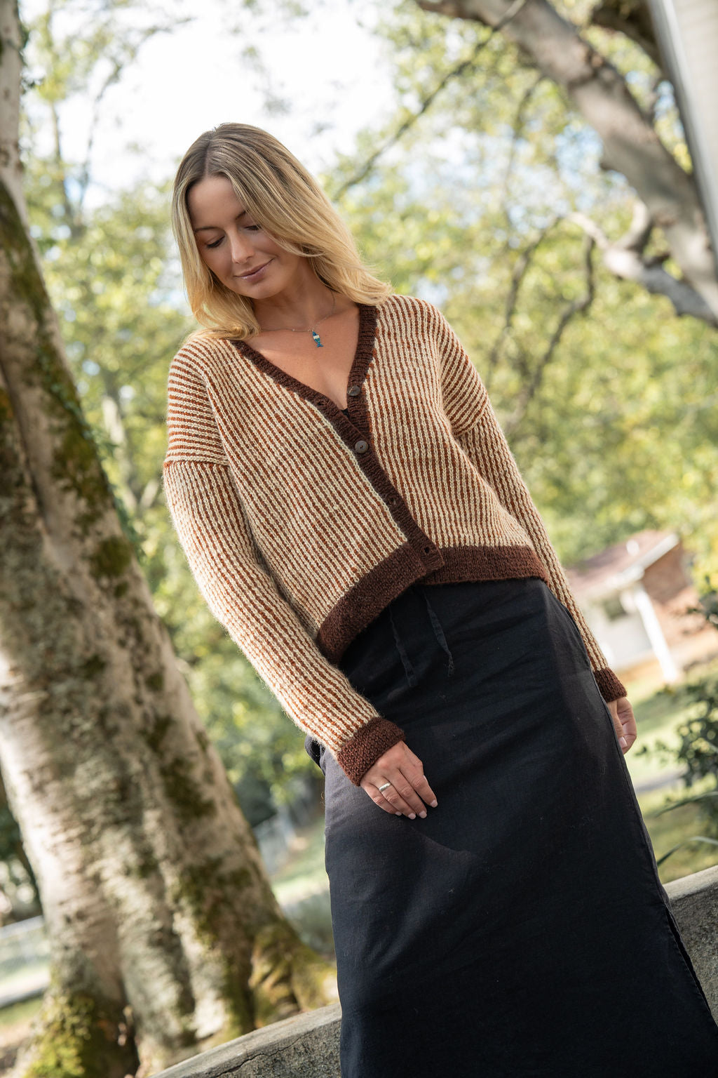 Finn V-Neck Wool Cardigan Made to Order