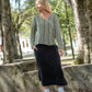 Finn V-Neck Cotton Sweater in Sage and Cream Made to Order