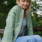 Portuguese Wool Pieper Coat in Mint Herringbone Made to Order