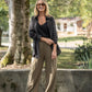 Button-Up Shirt in Black Linen Made to Order