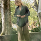Button-Up Shirt in Black Linen Made to Order