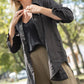 Button-Up Shirt in Black Linen Made to Order
