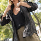 Button-Up Shirt in Black Linen Made to Order